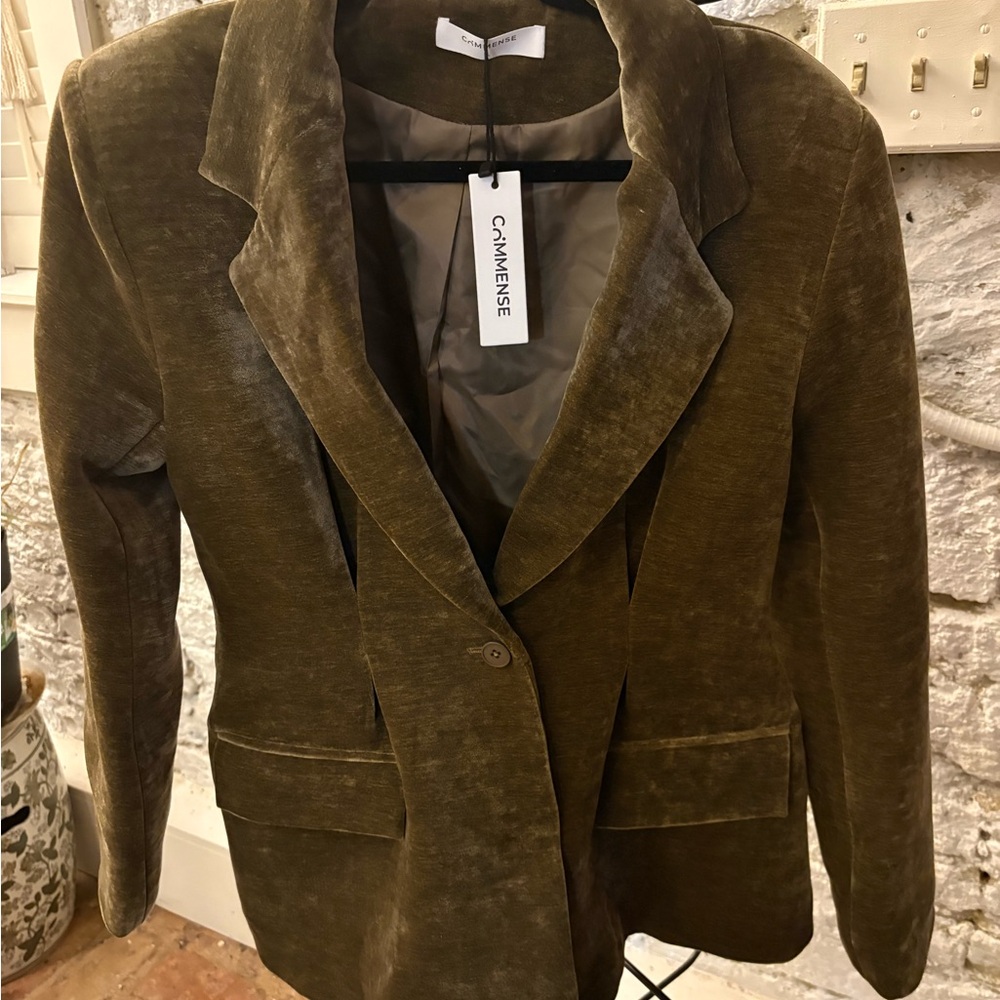 Commense Olive Green Women's Blazer